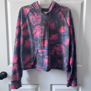 Aeropostale Floral Crop Hoodie Size XL